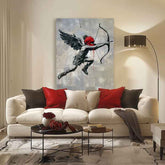 Immagine CUPID'S AIM su tela | Dettagli in acrilico